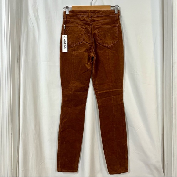 L’AGENCE Women’s Jyothi Velvet Jeans High Rise Split Ankle Fawn Brown Sz 25 NWT - Picture 9 of 13